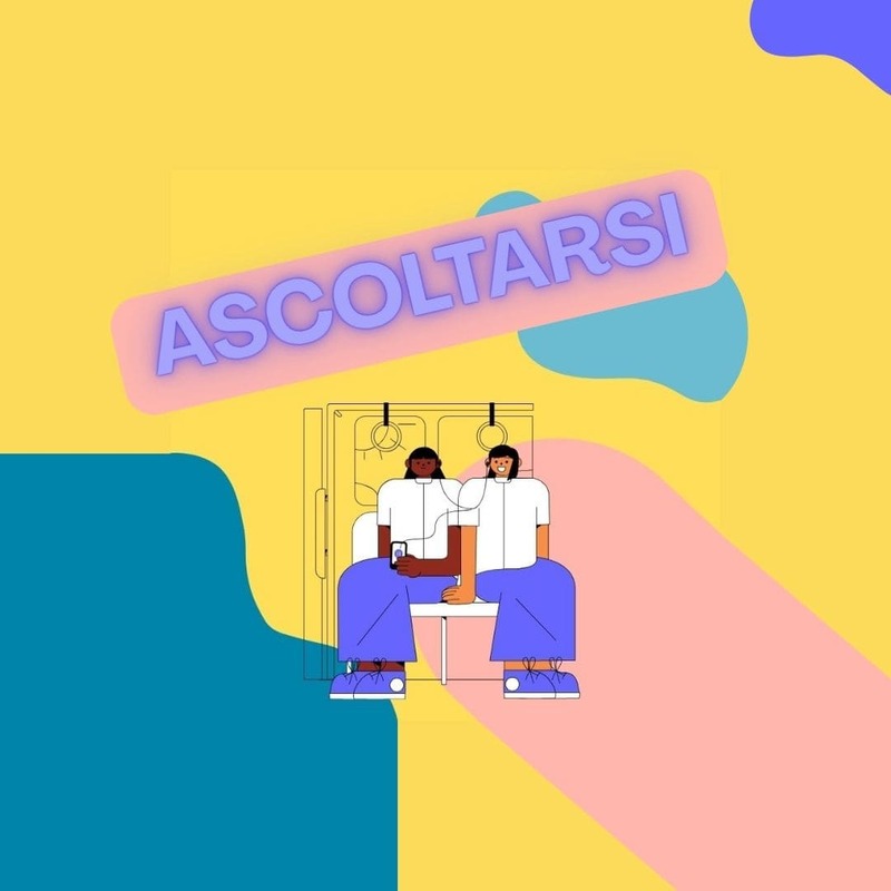due ragazzi ascoltano una nota vocale da un mp3