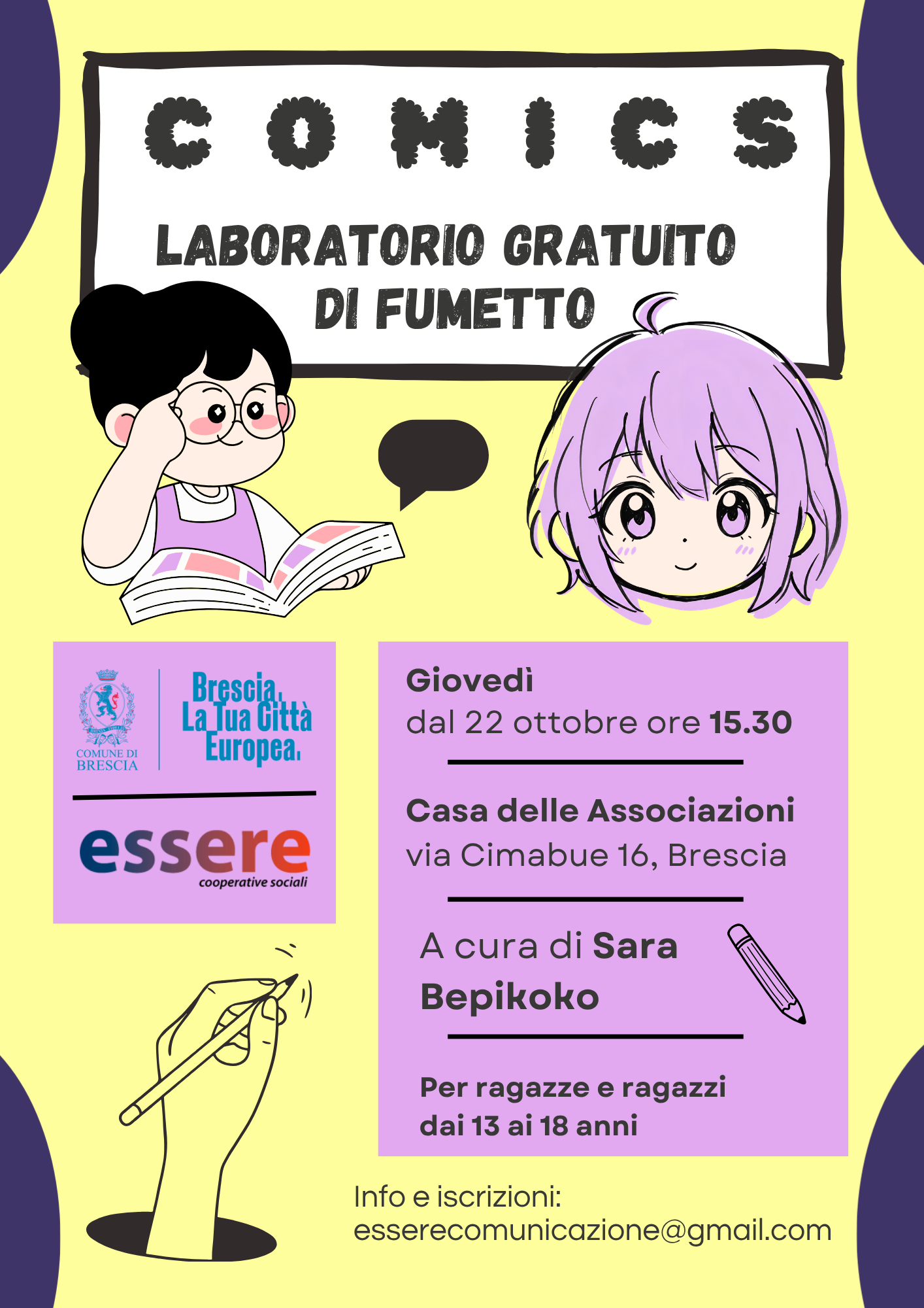 COMICS – Laboratorio Gratuito di Fumetto locandina